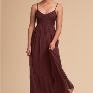BHLDN Brigitte Dress in Burgundy